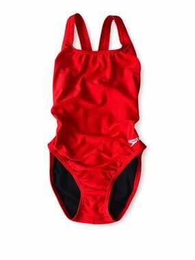 Speedo Pro LT Red One Piece Girls Size 30 Swim Team Competitive Suit NWOT